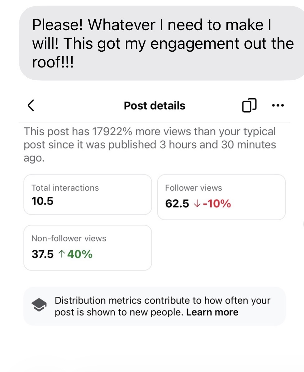 Post details: 17,922% more views than typical post